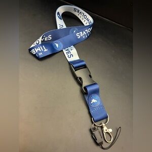 NBA Minnesota Timberwolves Blue and White Lanyard Key Holder